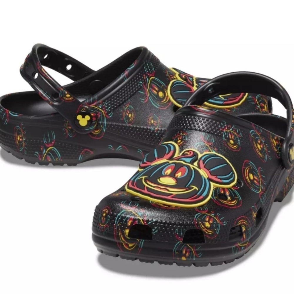 Disney Parks Mickey Mouse Glow-in-the-Dark Halloween Crocs - M8/W10